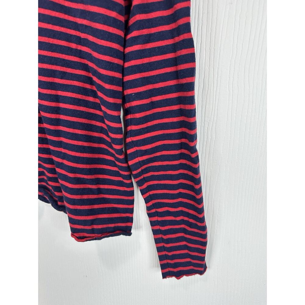 Frank And Eileen Women’s Blue Red Stripped Popover Henley Size M - Picture 2 of 10